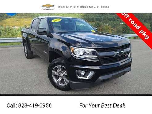 2018 Chevy Chevrolet Colorado Z71 pickup Black - cars & trucks - by... for sale in Boone, NC