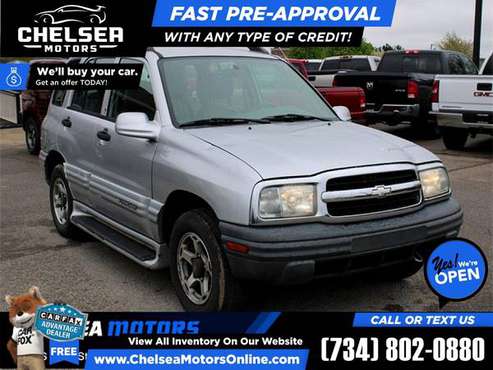 71/mo - 2001 Chevrolet Tracker LT Hard Top! 4WD! 4 WD! 4-WD! - Easy for sale in Chelsea, OH