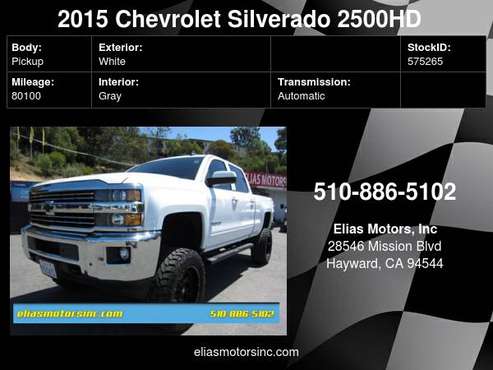 2015 Chevrolet Silverado 2500HD LT 4x4 4dr Crew Cab SB - cars & for sale in Hayward, CA