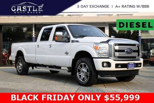2016 Ford F-350 Diesel 4x4 4WD F350 LONG BED Platinum Truck - cars &... for sale in Lynnwood, WA