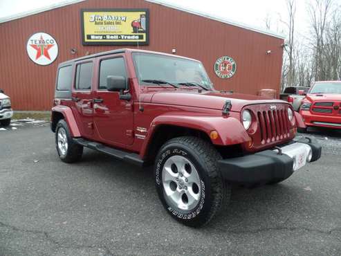 2013 *Jeep* *Wrangler Unlimited* *SAHARA* Deep Cherr - cars & trucks... for sale in Johnstown , PA
