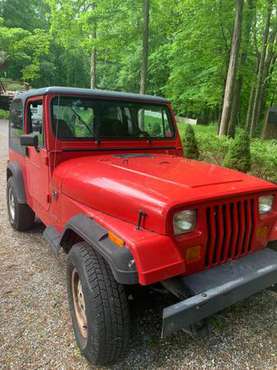 Vintage Red JEEP WRANGLER for sale! GREAT condition! - cars & trucks... for sale in South Kent, CT