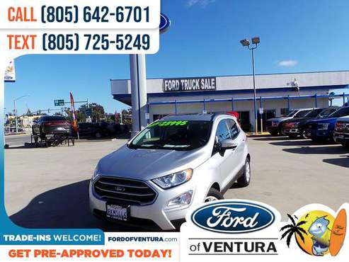 301/mo - 2019 Ford EcoSport SE - - by dealer for sale in Ventura, CA