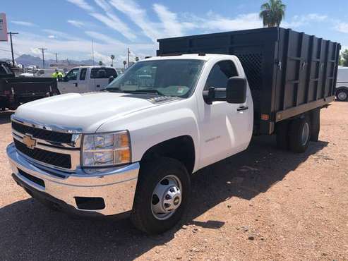 2013 CHEVROLET SILVERADO 3500HD REG CAB 12 FT STAKE FLATBED WORK TRUCK for sale in Mesa, NV
