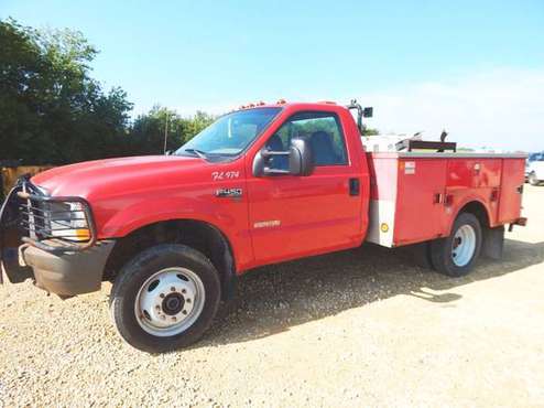 2004 FORD F450SD 4x4 DIESEL WITH ULILITY BED AND EXTRAS for sale in Fox_Lake, WI
