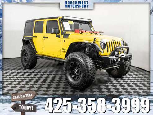 Lifted 2015 *Jeep Wrangler* Unlimited Sport 4x4 - cars & trucks - by... for sale in Lynnwood, WA