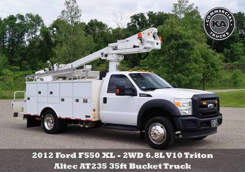 2012 Ford F550 XL - 35ft Altec Bucket Truck - 2WD 6.8L V10 - Work... for sale in Dassel, MN