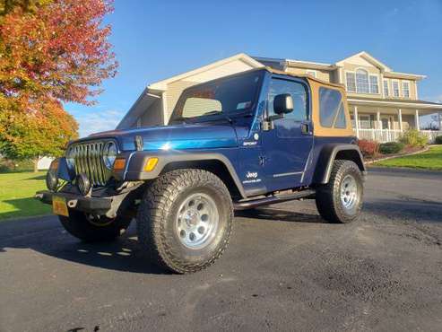2003 Jeep Wrangler Sport X Patriot Blue, 4.0L, 5-Speed - Very Clean for sale in Avon, NY