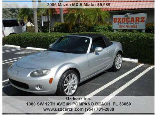 2006 Mazda Miata Sport, 6speed ! - cars & trucks - by dealer -... for sale in Pompano Beach, FL