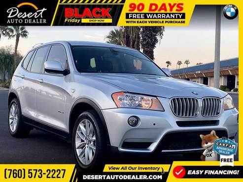 2013 BMW X3 xDrive28i AWD 75,000 MILES xDrive28i SUV with 75,000... for sale in Palm Desert , CA