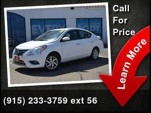2018 Nissan Versa - Payments AS LOW $299 a month 100% APPROVED... for sale in El Paso, TX