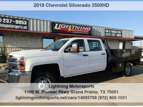 2018 Chevrolet Silverado 3500HD 4WD Crew Cab 171 5 WB, 59 06 CA for sale in Grand Prairie, TX