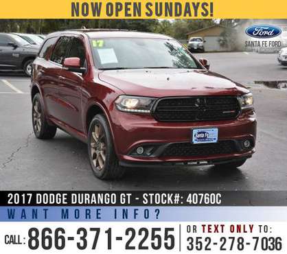 2017 DODGE DURANGO GT *** Leather, Push to Start, 3rd Row, Sunroof... for sale in Alachua, FL