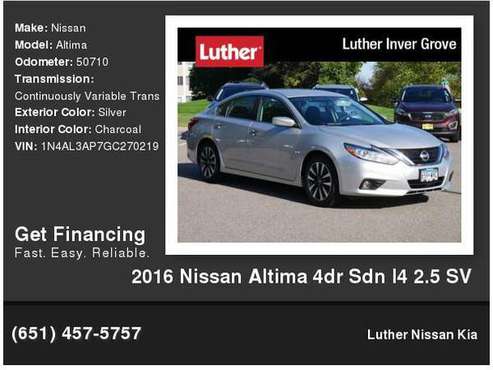 2016 Nissan Altima 4dr Sdn I4 2.5 SV for sale in Inver Grove Heights, MN