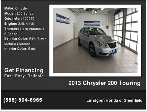 2013 Chrysler 200 Series Touring - cars & trucks - by dealer -... for sale in Greenfield, MA