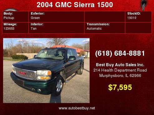 2004 GMC Sierra 1500 Denali AWD 4dr Extended Cab SB Call for Steve or for sale in Murphysboro, IL