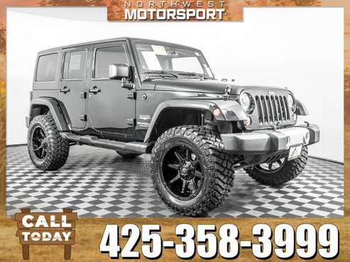 *WE BUY VEHICLES* Lifted 2013 *Jeep Wrangler* Unlimited Sahara 4x4 for sale in Lynnwood, WA
