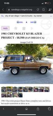 K5 blazer two wheel drive - cars & trucks - by owner - vehicle... for sale in Chula vista, CA