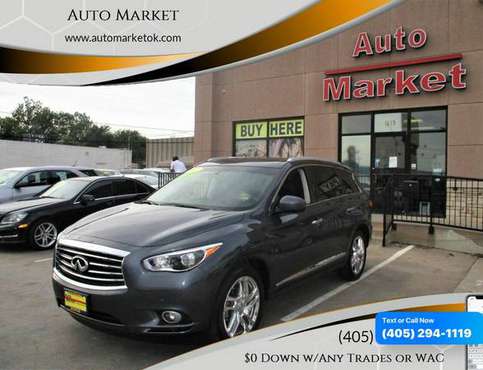 2013 Infiniti JX35 Base AWD 4dr SUV $0 Down WAC/ Your Trade - cars &... for sale in Oklahoma City, OK