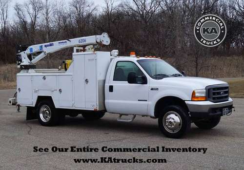 1999 Ford F550 - 21ft Crane Truck - F-550 2WD 7.3L V8 Power Stroke... for sale in Dassel, MN