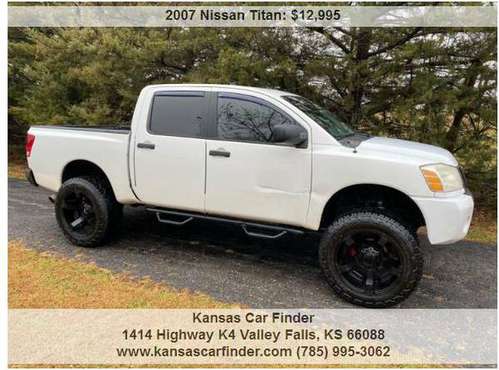 2007 NISSAN TITAN CREW 4X4 **52,000 MILES**LIFTED CALIFORNIA... for sale in Valley Falls, KS