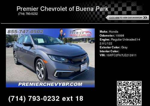 2020 Honda Civic Sedan LX - - by dealer - vehicle for sale in Buena Park, CA