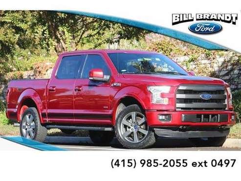 2016 Ford F150 F150 F 150 F-150 truck Lariat 4D SuperCrew (Red) for sale in Brentwood, CA