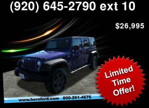 2017 Jeep Wrangler Unlimited Sport - cars & trucks - by dealer -... for sale in Brillion, WI