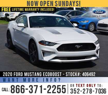 ‘20 Ford Mustang EcoBoost *** $4,000 off MSRP! *** - cars & trucks -... for sale in Alachua, FL