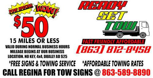TOWING SERVICE - cars & trucks - by owner - vehicle automotive sale for sale in Auburndale, FL