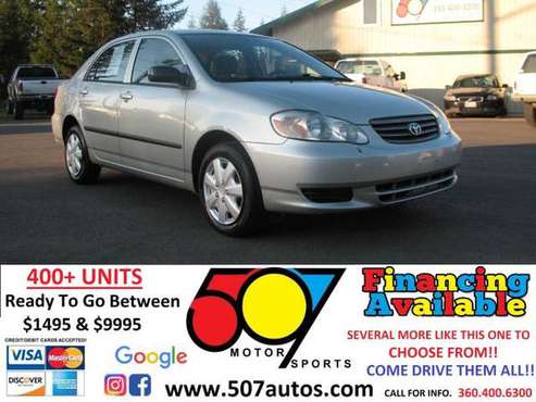 2003 Toyota Corolla 4dr Sdn CE Auto (Natl) - cars & trucks - by... for sale in Roy, WA