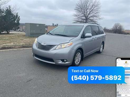 2012 TOYOTA SIENNA XLE 8-Pass V6 750 DOWN/375 A Month - cars & for sale in Fredericksburg, VA