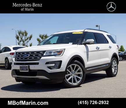 2017 Ford Explorer Limited - 4T4133 - 1 Owner - Superb white - cars & for sale in San Rafael, CA