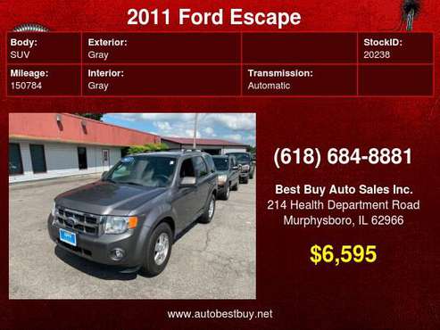 2011 Ford Escape XLT 4dr SUV Call for Steve or Dean - cars & trucks... for sale in Murphysboro, IL