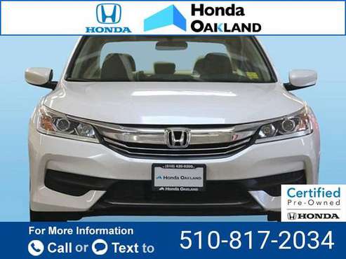 2017 Honda Accord LX sedan White Orchid Pearl for sale in Oakland, CA