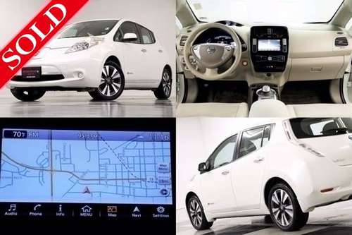 HEATED SEATS - CAMERA White 2016 Nissan Leaf SV ZEV Hatchback for sale in Clinton, MO