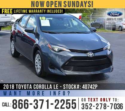 2018 Toyota Corolla LE *** Bluetooth, Cruise Control, Camera *** -... for sale in Alachua, AL