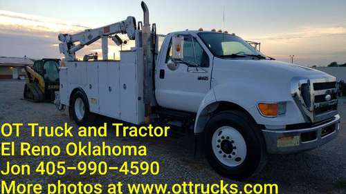 2008 Ford F-750 8600lb PTO Crane /Air Mechanics Service Truck 7spd Man for sale in Oklahoma City, OK