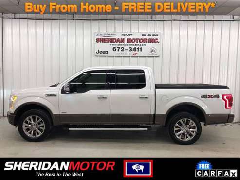2016 Ford F-150 Lariat White - SM77590T WE DELIVER TO MT NO SALES for sale in Sheridan, MT