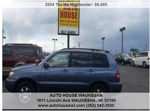 2004 Toyota Highlander Limited AWD Moonroof w/3rd Row Nice - cars & for sale in Waukesha, WI