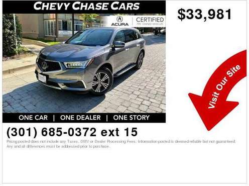 2018 Acura MDX Base Call Today for the Absolute Best Deal on for sale in Bethesda, District Of Columbia
