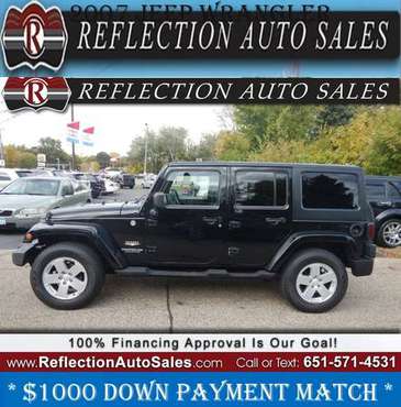 2007 Jeep Wrangler Unlimited Sahara - Low Rates Available! - cars &... for sale in Oakdale, MN