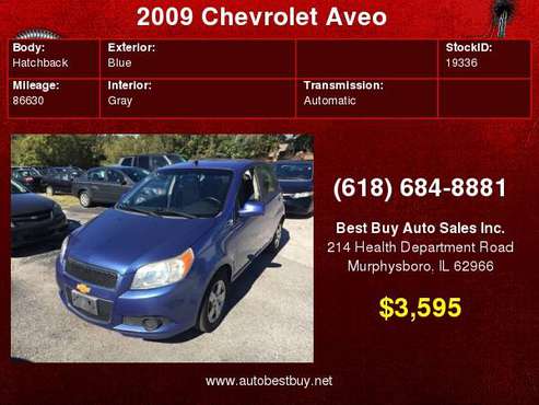 2009 Chevrolet Aveo Aveo5 LT 4dr Hatchback Call for Steve or Dean for sale in Murphysboro, IL