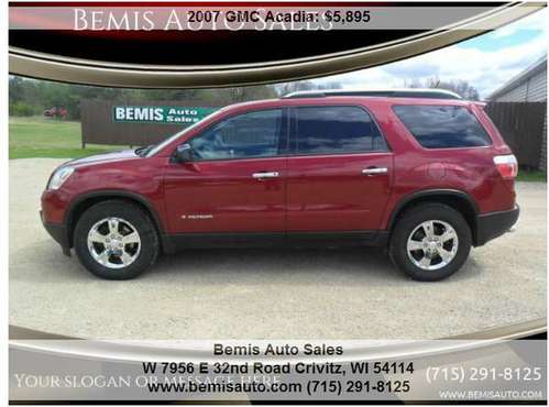 2007 GMC ACADIA SLE AWD - - by dealer - vehicle for sale in Crivitz, WI