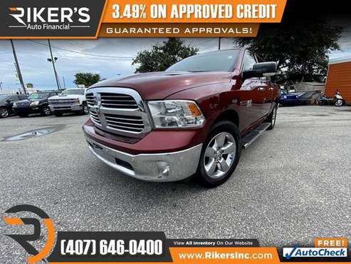 $378/mo - 2016 Ram 1500 Big Horn Crew Cab - 100 Approved! - cars &... for sale in Kissimmee, FL