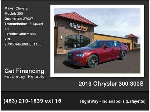2019 Chrysler 300 300S - cars & trucks - by dealer - vehicle... for sale in Inidanapolis, IN