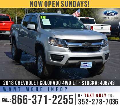 2018 CHEVROLET COLORADO 4WD LT *** Cruise, Onstar, Bedliner *** -... for sale in Alachua, FL
