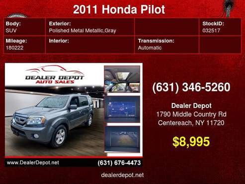 2011 Honda Pilot 4WD 4dr EX-L w/Navi - cars & trucks - by dealer -... for sale in Centereach, NY