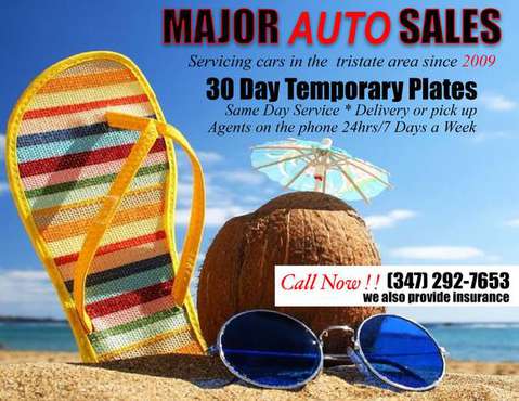 DRIVE TODAY . TEMPORARY PLATES . TEMP TAGS for sale in Leonia, NY