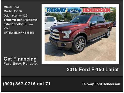 2015 Ford F-150 Lariat for sale in Henderson, TX
